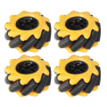 Miniatyrbild 2 av 8: Mecanum Wheel Smart Robot Bildelar Tillbehör OmniDirectional DIY-leksakskomponenter 48mm (2 par)