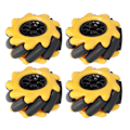 Pikkukuva 2 / 8: Mecanum Wheel Smart Robot Auton osien tarvikkeet OmniDirectional DIY -lelukomponentit 48mm (2 paria)