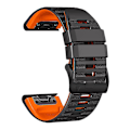 Miniatyrbillede 2 af 4: Garmin Tactix Delta/Enduro silikone urrem i sort og orange