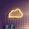 Miniatyrbild 4 av 5: LED Neon Moln Skylt Ljus Dekor, Väggdekor för Jul, Födelsedagsfest, Barnrum, Vardagsrum, Bröllopsfest Dekoration (Varmvit)