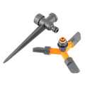 Miniatyrbillede 5 af 8: 360 graders automatisk roterende plænesprinkler Justerbar tre-armet sprinkler Havevandingssystem