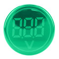 Miniatyrbild 8 av 8: Rund LED-signallampa AC Digital display Voltmeterindikator (grön)