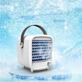 Miniatyrbillede 4 af 4: Bærbar Luftkøler USB Mobil Aircondition, Støjsvag Aircondition Ventilator Luftfugter Luftrenser, Mini Personlig Luftkøler