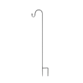 Pikkukuva 3 / 5: Puutarhatyökalujen koukut 5-haaraisella jalustalla 5/8 tuumaa kukka-amppeleille ja lintuhäkeille, musta/ruskea ripustin, musta 160 cm