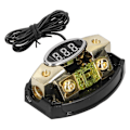 Miniatyrbilde 4 av 8: 1 inn 1 ut bilsikringholderboks digital spenningsdisplay 4/6/8GA med 100A sikring for bil yacht stereo lyd