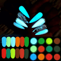 Miniatyrbild 6 av 8: 12 färger självlysande nagelpulver Fluorescenspigment Färgglatt glitter Glödande set för manikyr
