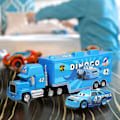 Miniatyrbillede 5 af 8: Legering Bilmodel Legetøj Stor Lille Levende 1: 55 Skala Trykstøbt Bilmodel til Børn Drenge Piger 8 Størrelse Container