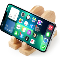 Miniatyrbilde 5 av 5: Bambus elefanttelefonholder for skrivebord, avtakbar treholder for mobiltelefon, iPhone, Samsung, Huawei, Xiaomi