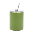Miniatyrbild 7 av 8: 12oz 320ml Rostfritt Stål Kaffe Mugg Bärbar Isolerad Kaffe Resmugg med Lock Halm Grön
