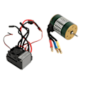 Miniatyrbild 6 av 8: 3650 3100KV borstlös motor med 60A borstlös ESC elektronisk hastighetsregulator för 1/10 RC-bil
