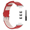 Miniatyrbillede 2 af 6: Smart Watch Læder Udskiftningsrem Rød Smart Watch Rem Til FIT Watch
