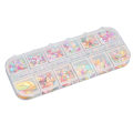 Miniatyrbillede 7 af 8: 12 Grids Farve Pailletter 4 Stk Nail Glitter Flakes DIY Decals Konfetti Art Glitter Pailletter