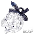 Miniatyrbilde 8 av 8: Bryllup Kvinner Nett Mesh Brud Slør Hatter Brud Fascinator Hodeplagg Hår Tilbehør(Marineblå)