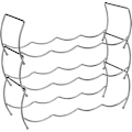 Pikkukuva 2 / 5: Hopeanväriset metalliset pullotelineet, 1 kpl, 43 x 14,5 cm