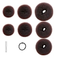 Miniatyrbild 3 av 8: Hår Donut Bun Maker Set 7 delar Hårbulle Donut 10 delar Hårnålar och 5 delar Elastiska band Hårbulle Shaper Set
