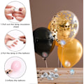 Miniatyrbillede 4 af 5: LED Ballon Lys, 100 STK LED Ballon Lys Lamper, Kugle Mini Rund LED Ballon Lys til Papir Lanterne Dekoration Bryllup, Fest (Farve: farverig)