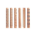 Miniatyrbild 1 av 5: 6 Trä Clay Modellering Mönster Rollers Kit, Clay Kavel Texturerad Hand Roller Trähandtag Keramik Verktyg Set