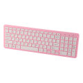 Miniatyrbild 5 av 8: 96 tangenter trådlöst tangentbord Mus Combo 10 meter överföring Toningsbeständig tangentbord Mus Combo med halkfri matta Rosa