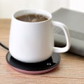 Miniatyrbillede 5 af 8: Elektrisk vandtæt touch-varme koppeunderlag varmepude til kaffe te mælk guld EU 220V