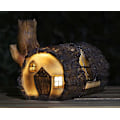 Miniatyrbild 1 av 5: Soldriven Lysande Stockstuga Älvhus Trädgård Solcellsbelysning Inomhus Utomhus Prydnad