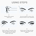 Miniatyrbild 8 av 8: 3 par lösögonfransar flytande eyeliner set Vattenfast ögonmakeup-verktyg3D-01