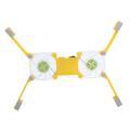 Miniatyrbillede 4 af 8: Bærbar computer kølepude USB foldbar radiator køler stand lys bærbar med AntiSkid montering (Jaune )