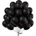 Pikkukuva 1 / 5: 10 tuuman mustat helium-ilmapallot - 100 kappaleen pakkaus