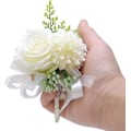Miniatyrbillede 4 af 5: \"2 Kunstige Håndledsblomster - Rose Corsage til Bryllup, Banket, Fødselsdag\"