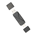 Miniatyrbillede 5 af 8: Hukommelseskortlæser Bærbar Mini 3 i 1 USB C USB 2.0 Micro USB Storage Card Reader med 3 stik