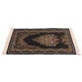 Miniatyrbild 8 av 8: Bönematta Flerfunktions Elegant broderi Dekorativ tofs Dubbellagers muslimsk bönmatta för Hall Hem Camping Svart