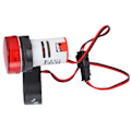 Miniatyrbild 5 av 8: Aktuell signalindikator Universal 2-Display Rund lampa Ljus 60~500V AC AD101-22VAMRed