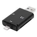 Miniatyrbilde 2 av 8: 3-i-1 minnekortleser, bærbar USB 1.1/2.0, antimagnetisk, støtsikker, slitesterk, for iOS-telefon