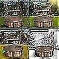 Miniatyrbillede 3 af 5: Cirkulært UV-bestandigt spabadsovertræk til udendørs spa-spabad (ekskl. vandspand) - Ny SZJR Sort