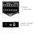 Miniatyrbild 5 av 5: TC420 Tidsstyrd programmerbar RGB LED-kontroller DC12V-24V 5 Kanal LED Timing dimmer