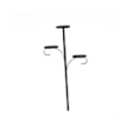 Miniatyrbild 1 av 5: Julgransstjärna Trippel Ljushållare Robust Inomhus Juldekor Metall 60cm