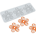 Miniatyrbild 1 av 5: 3 hål Pelargonium blommor, form, molds, silikon molds för tårtdekorering