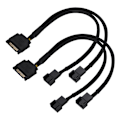 Pikkukuva 2 / 8: SATA 15Pin - 2*4Pin jäähdytystuulettimen power 2-tie muunnin 22AWG-kaapeli