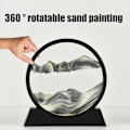 Miniatyrbilde 4 av 8: 3D dynamisk sandmaleri bevegelig rund glass fjell daler dynamisk kvikksandmaleri hjemmekontor dekorasjon