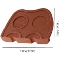 Miniatyrbillede 2 af 5: Kaffe jam pad silikone jam pad multifunktionel skridsikker slidstærk fortykkende brun pulver