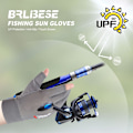 Miniatyrbillede 3 af 5: Fiskehandsker Mænd Kvinder UV Beskyttelse Kørehandsker UPF50+ Sol Vandring Anti-Slip Touch Screen Handsker til Kajak, Cykel, Padling, Kørsel, Kano