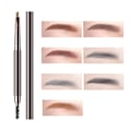 Miniatyrbillede 5 af 8: Makeup Dobbelthoved Automatisk øjenbrynsblyant Naturlig øjenbrynsblyant Vandtæt, holdbar øjenbrynspen med øjenbrynsbørste B B