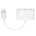 Miniatyrbilde 2 av 8: Hodesettladeradapter Multifunksjonsoppgradering Experience 3 i 1 hann til kvinne USB3.0 til 3.5 mm adapter