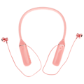 Miniatyrbild 3 av 8: Bluetooth-halsbandshörlurar med LED-strömvisning, minneskortsuppspelning, magnetiska öronsnäckor, headset med RGB-bakgrundsbelysning, rosa