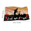 Miniatyrbild 3 av 5: Remembrance Day Flagga Polyester Flagga Enkelsidig Heavy Duty Flagga för hjältar Modererande Remembrance