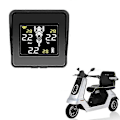 Miniatyrbild 3 av 5: Solar Trådlöst Däcktrycksövervakningssystem Motorcykel TPMS Däcktrycksmätare LCD-skärm 3 Externa Sensorer