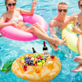 Miniatyrbillede 2 af 5: Pool Boye, Oppustelig Drikkeholder til Pool, Flydende Poolbar, Oppustelig Flydende Bar Bakke, Oppustelig Drikkeholder til Poolfest