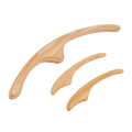 Pikkukuva 7 / 8: 3 kpl Cypress Gua Sha Tool Muscle Relax selluliittia poistava lymfavesihierontatyökalu kasvoille käsivarsille jaloille