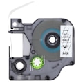 Miniatyrbillede 1 af 8: Etiketbånd til DYMO til D1-printpapir (12 mm sort på transparent baggrund 45010)