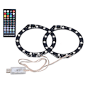 Pikkukuva 1 / 8: RGB-LED-valorengas Bluetooth synkronointimusiikki 400-tehosteet 8-väriset LED-nauhavalot sovellusohjauksella PS5-konsoliin