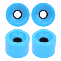 Miniatyrbilde 2 av 8: 4 stk/sett Skateboard Høy Elastisk Fargerik PU Hjul Tilbehør for de fleste Skateboards Blå